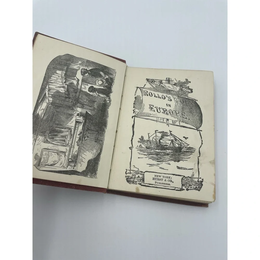 VTG/Antique Rollo on the Atlantic 1853 Hardcover Book‎